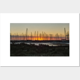 Sailboats at Sunset: A St Kilda Harbor Dreamscape Posters and Art